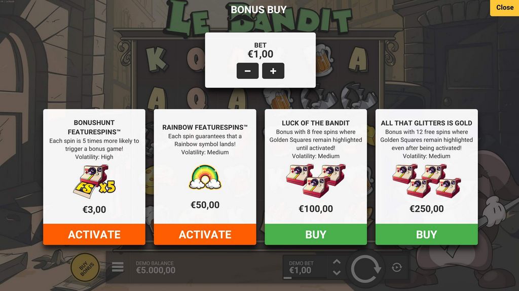 Play Le Bandit Demonstration free of charge